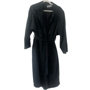 Vintage Forecaster trench duster soft dusty black size 6 see measurements